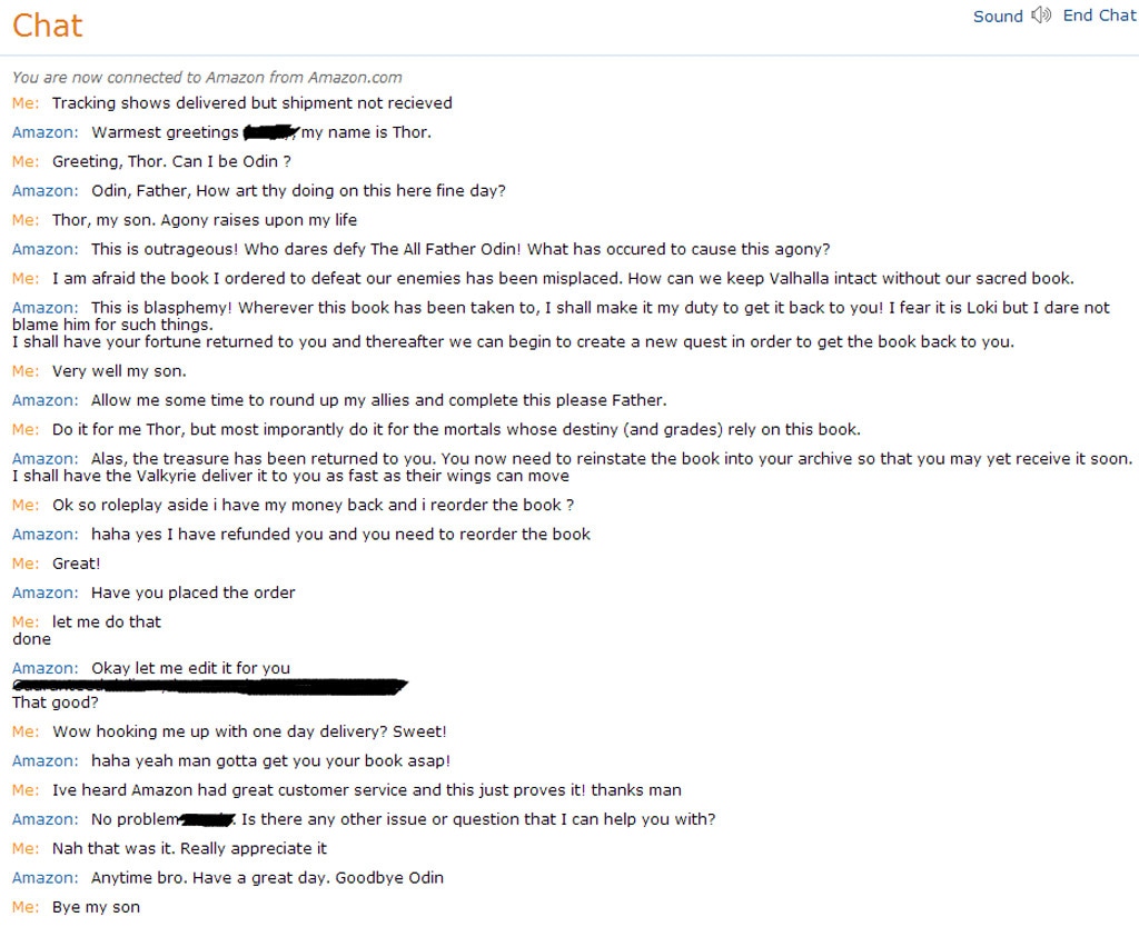 Amazon service support chat